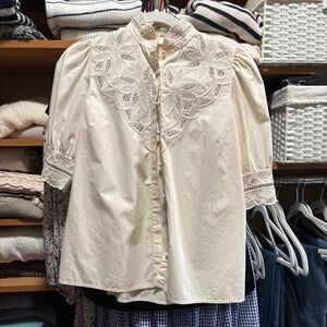 Sezane Embroidered Blouse